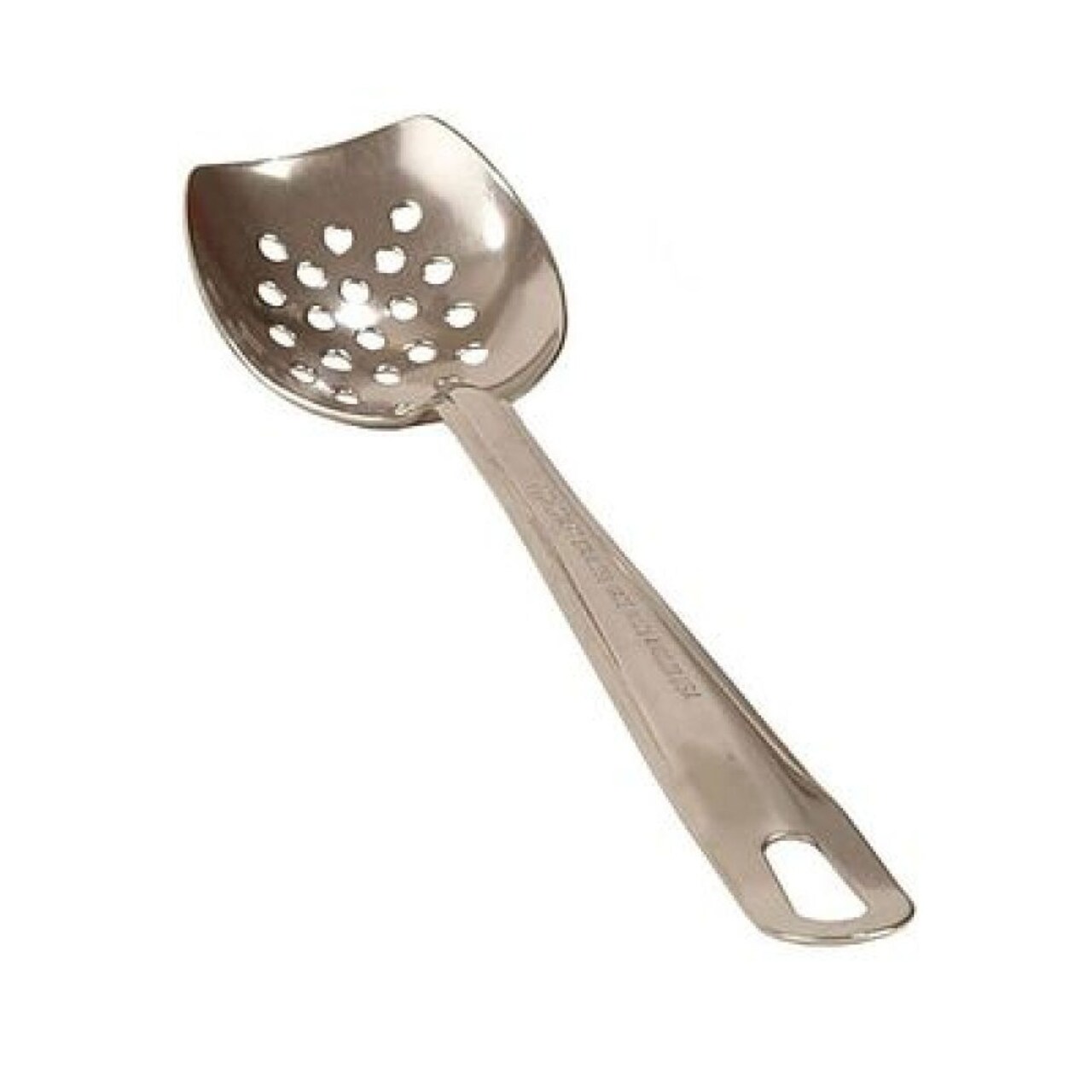 Stainless Steel Cooking Serving Spoon, 13 inch Slotted Blunt End Scrapes, Stirs and Bastes